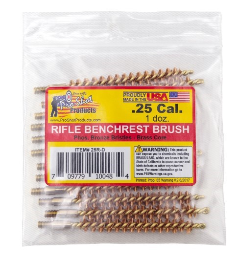 PROSHOT .25 CAL. BRUSH - 12 QTY. BULK PACK 25R-D - 556 Black Friday Promotion